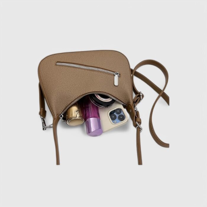 Compact PU Zipper Fancy Shoulder Bag – Flexible and Functional - Image 6