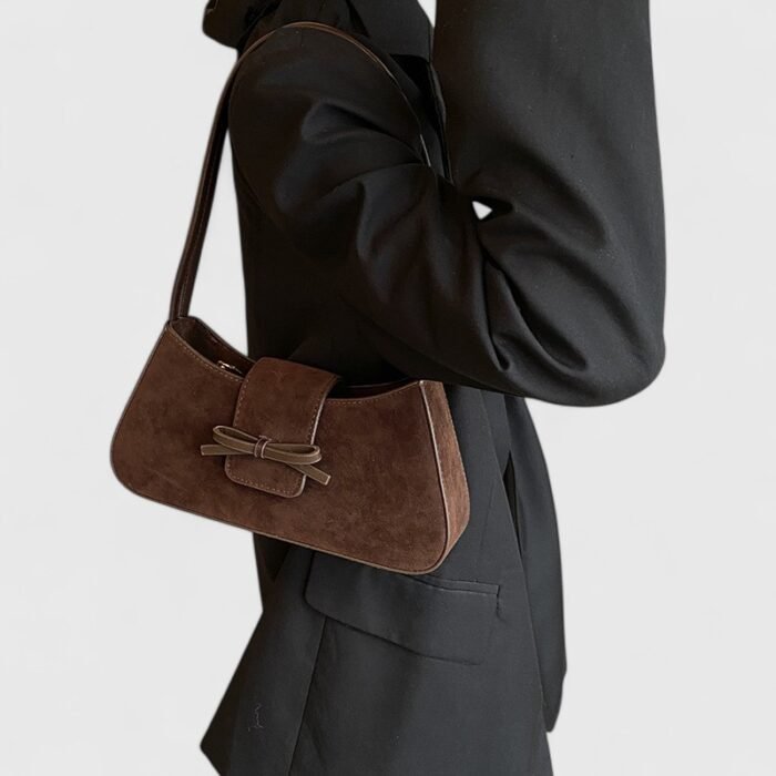 PU Leather Horizontal Suede Shoulder Bag with Cross-Border Trend - Image 17
