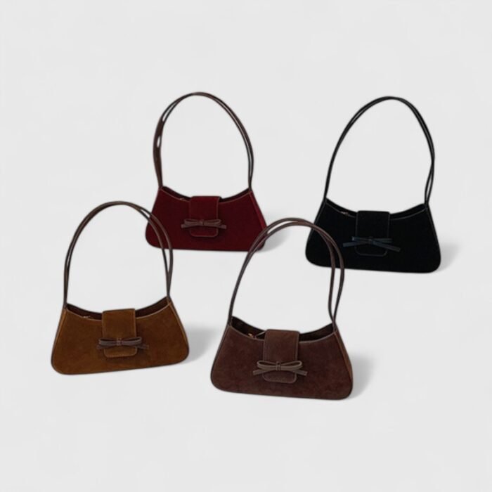 PU Leather Horizontal Suede Shoulder Bag with Cross-Border Trend - Image 10