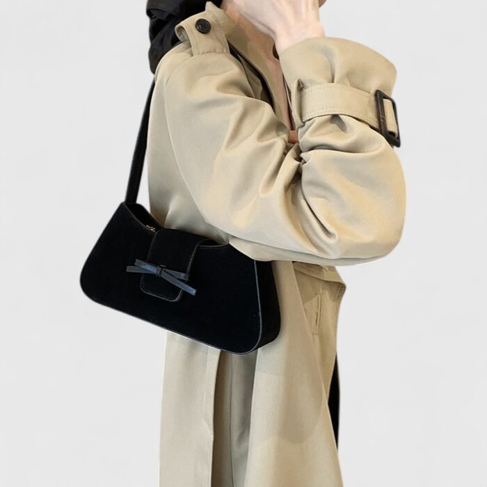 PU Leather Horizontal Suede Shoulder Bag with Cross-Border Trend - Image 12