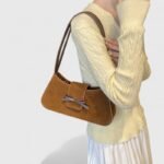PU Leather Horizontal Suede Shoulder Bag with Cross-Border Trend - Image 15