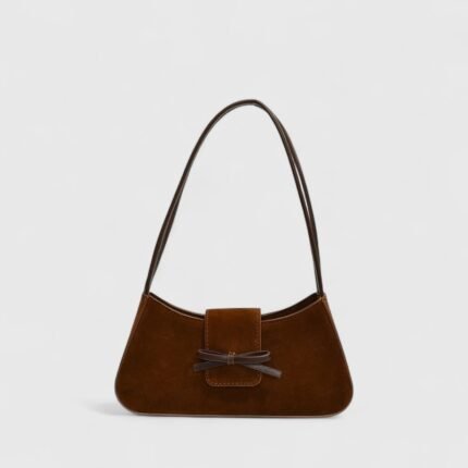 PU Leather Horizontal Suede Shoulder Bag with Cross-Border Trend