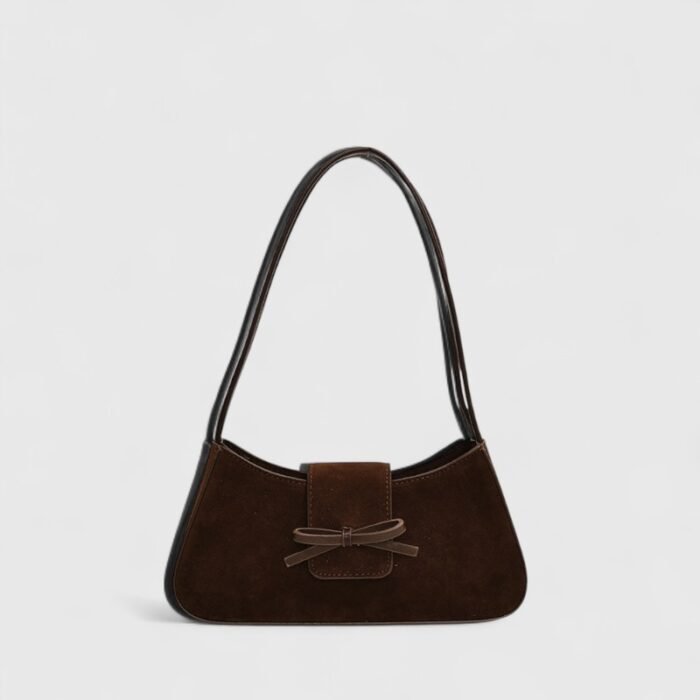 PU Leather Horizontal Suede Shoulder Bag with Cross-Border Trend - Image 4