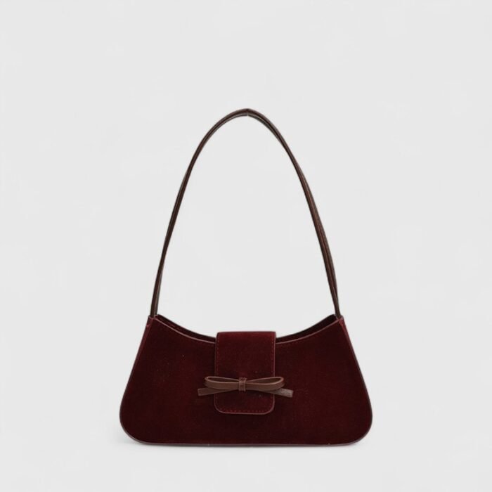 PU Leather Horizontal Suede Shoulder Bag with Cross-Border Trend - Image 3