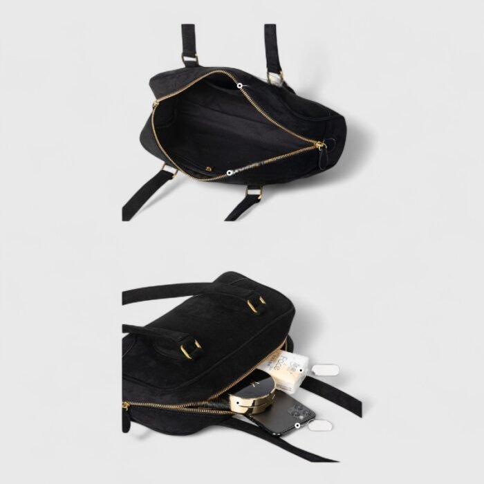 Elegant Retro PU Leather Suede Shoulder Bag – Stylish Work & Casual Tote - Image 7