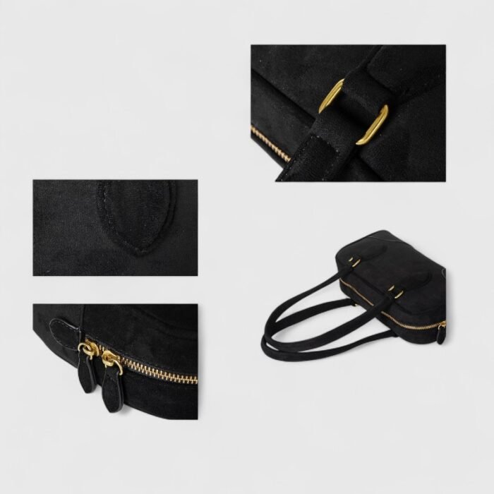 Elegant Retro PU Leather Suede Shoulder Bag – Stylish Work & Casual Tote - Image 11