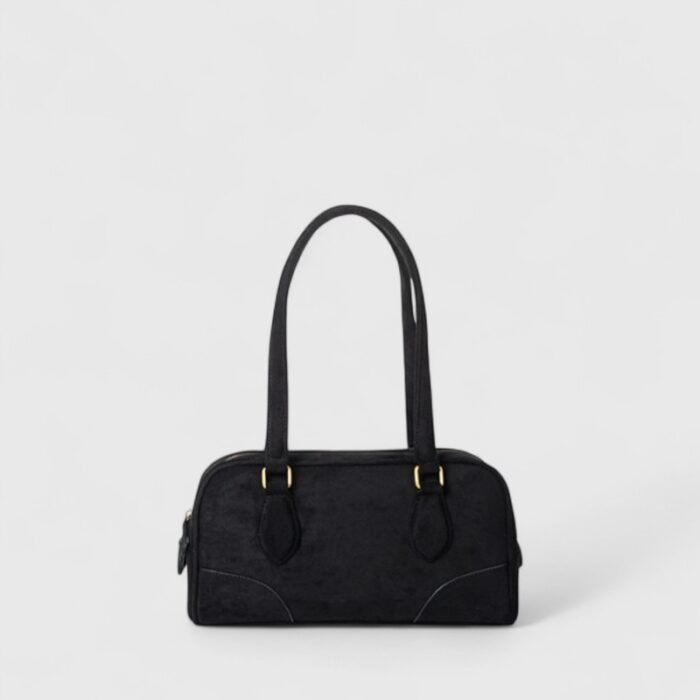 Elegant Retro PU Leather Suede Shoulder Bag – Stylish Work & Casual Tote - Image 2