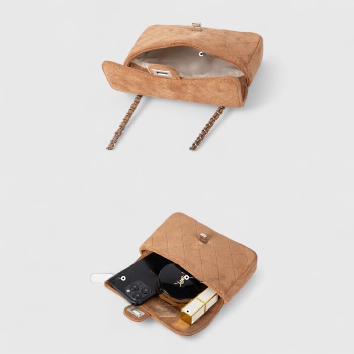 Everyday Suede Shoulder Bag – Soft Touch with Secure Lock - Image 5