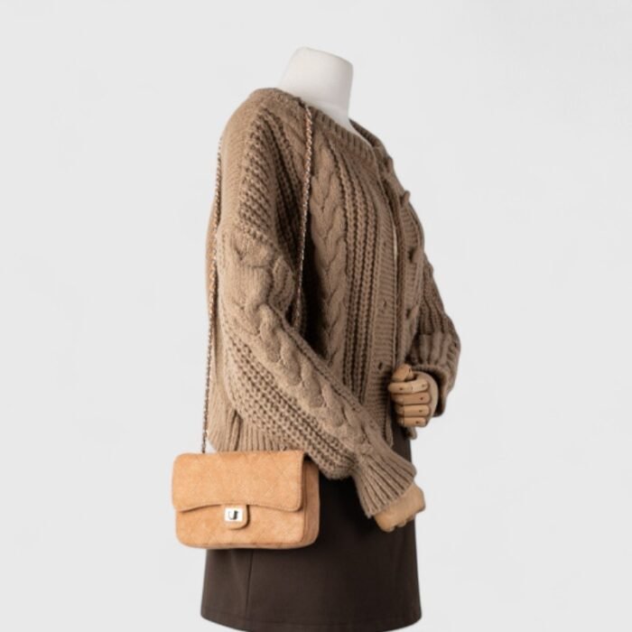 Everyday Suede Shoulder Bag – Soft Touch with Secure Lock - Image 11