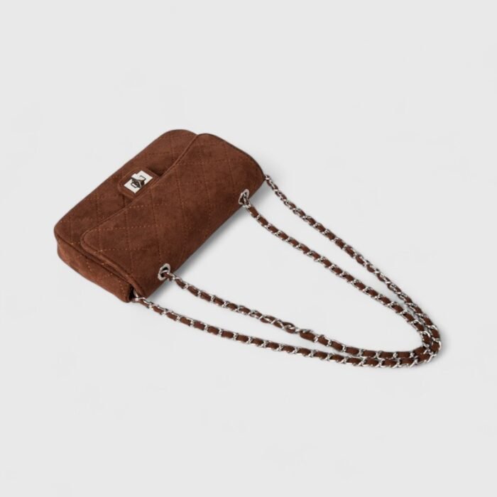Everyday Suede Shoulder Bag – Soft Touch with Secure Lock - Image 6