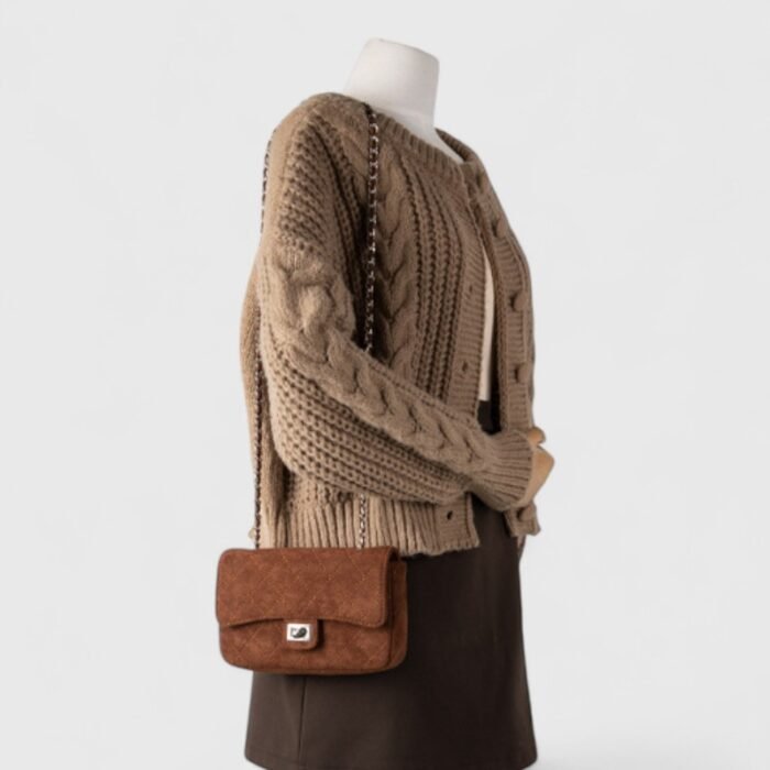 Everyday Suede Shoulder Bag – Soft Touch with Secure Lock - Image 12