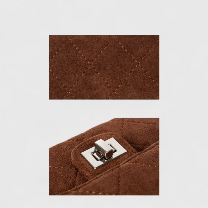 Everyday Suede Shoulder Bag – Soft Touch with Secure Lock - Image 8