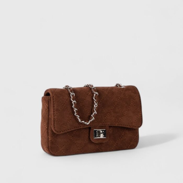 Everyday Suede Shoulder Bag – Soft Touch with Secure Lock - Image 9