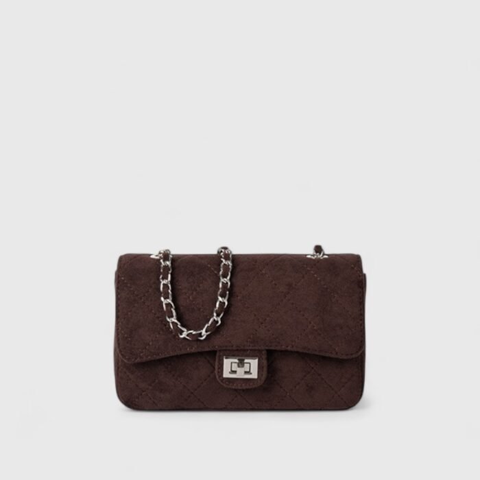 Everyday Suede Shoulder Bag – Soft Touch with Secure Lock - Image 1