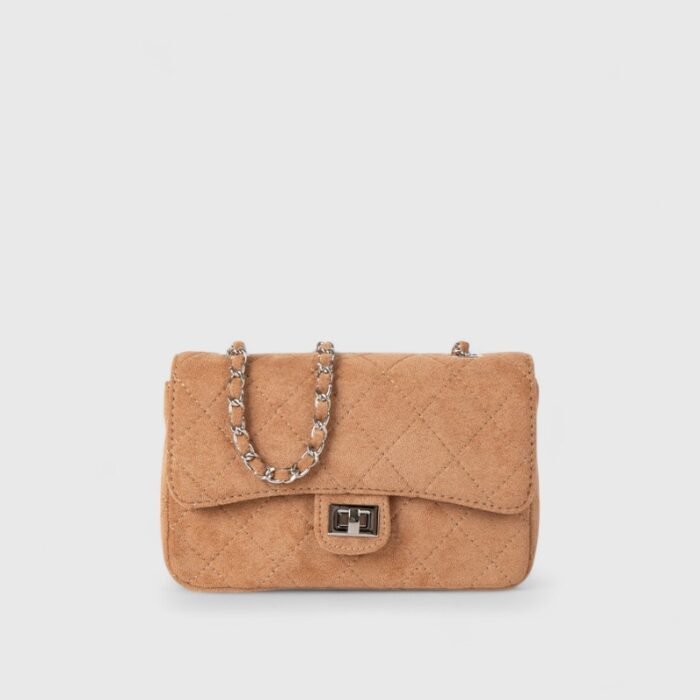 Everyday Suede Shoulder Bag – Soft Touch with Secure Lock - Image 3