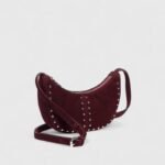 Mini Rivet Saddle Suede Shoulder Bag - Image 4