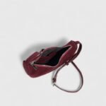 Mini Rivet Saddle Suede Shoulder Bag - Image 5