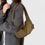 Deerskin Leather Suede Shoulder Bag with Magnetic Clasp - Image 21