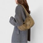 Deerskin Leather Suede Shoulder Bag with Magnetic Clasp - Image 17