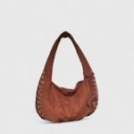 Deerskin Leather Suede Shoulder Bag with Magnetic Clasp - Image 6