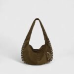 Deerskin Leather Suede Shoulder Bag with Magnetic Clasp - Image 5