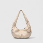 Deerskin Leather Suede Shoulder Bag with Magnetic Clasp