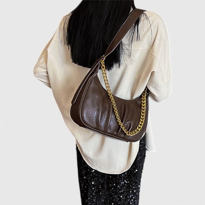 Casual Pleated Fancy Shoulder Bag with Edge & Dumpling Shape - Image 16