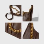 Casual Pleated Fancy Shoulder Bag with Edge & Dumpling Shape - Image 11