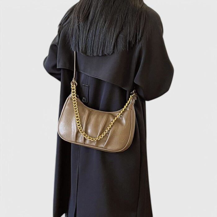Casual Pleated Fancy Shoulder Bag with Edge & Dumpling Shape - Image 17
