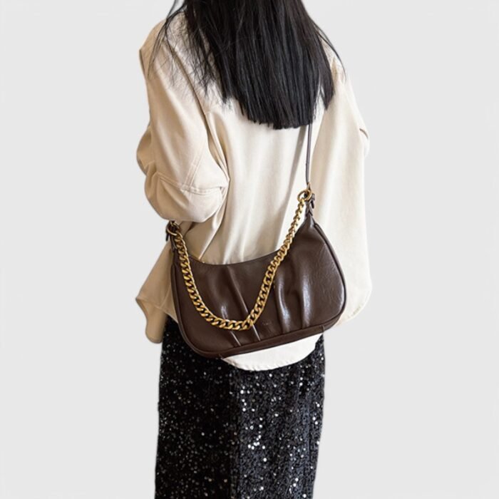 Casual Pleated Fancy Shoulder Bag with Edge & Dumpling Shape - Image 13