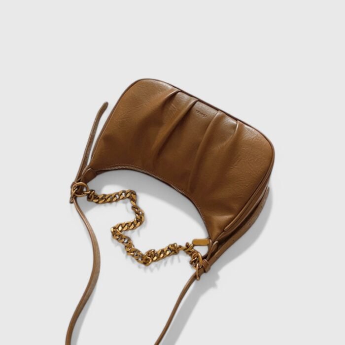 Casual Pleated Fancy Shoulder Bag with Edge & Dumpling Shape - Image 8