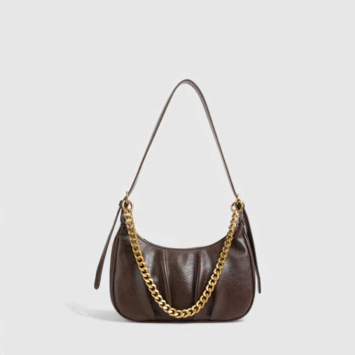 Casual Pleated Fancy Shoulder Bag with Edge & Dumpling Shape - Image 3