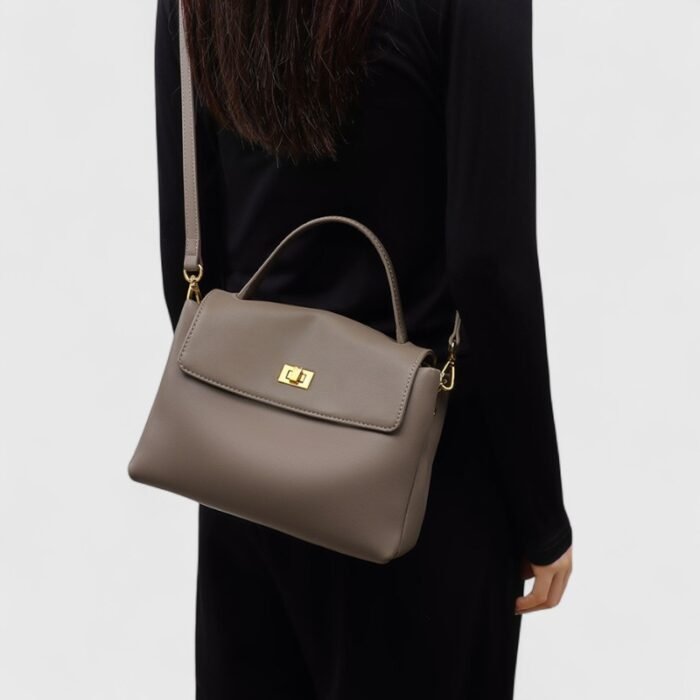 SplitTone Cowhide Nylon Crossboady Bag - Image 3