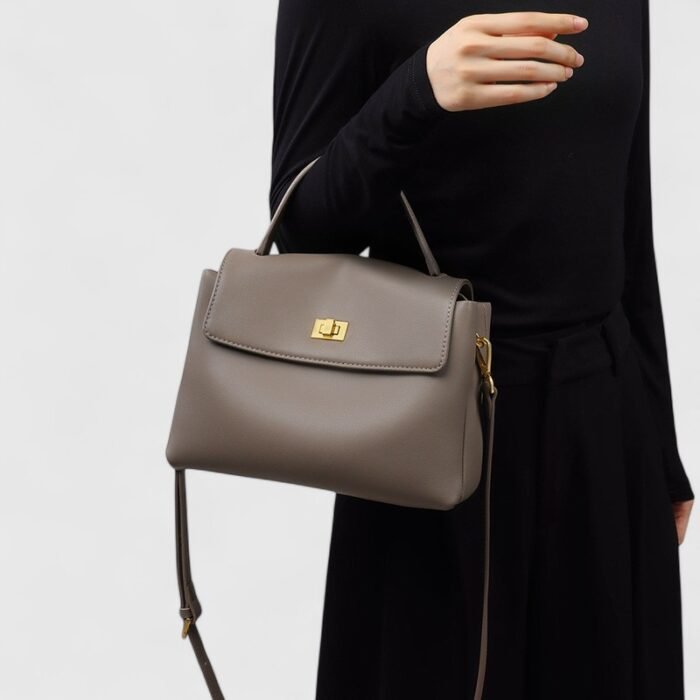 SplitTone Cowhide Nylon Crossboady Bag - Image 6