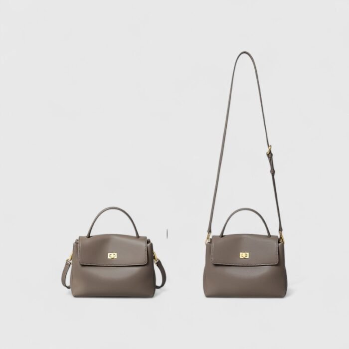 SplitTone Cowhide Nylon Crossboady Bag - Image 8