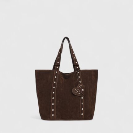 StreetLift Nubuck Leather Suede Tote Bag with Double Strap