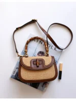 UrbanSaddle Straw Crossbody Bag - Image 3