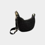 Natural Weave Oval Crossbody Bag