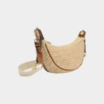 Natural Weave Oval Crossbody Bag
