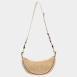 Natural Weave Oval Crossbody Bag
