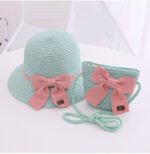 SweetBloom Straw Crossbody Bag Fruit green