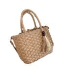 TwinHue Straw Crossbody Bag