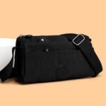 Women’s Minimalist Nylon Crossbody Black Bag