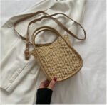 WovenEra Spring Straw Crossbody Bag Khaki
