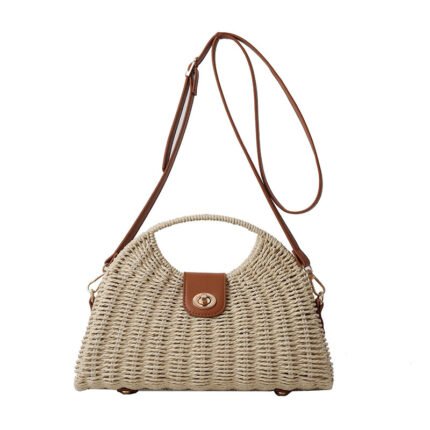 FlexSquare Straw Crossbody Bag