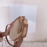 Mini Straw Bucket Purse Straw Crossbody Picture color Bag