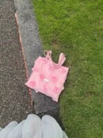 SimpleBlossom Nylon Crossbody Bag Pink