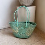 Makbolo Straw Crossbody Bag Blue