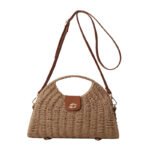 FlexSquare Straw Crossbody Bag Khaki