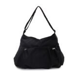 PastelCharm Nylon Crossbody Bag Black